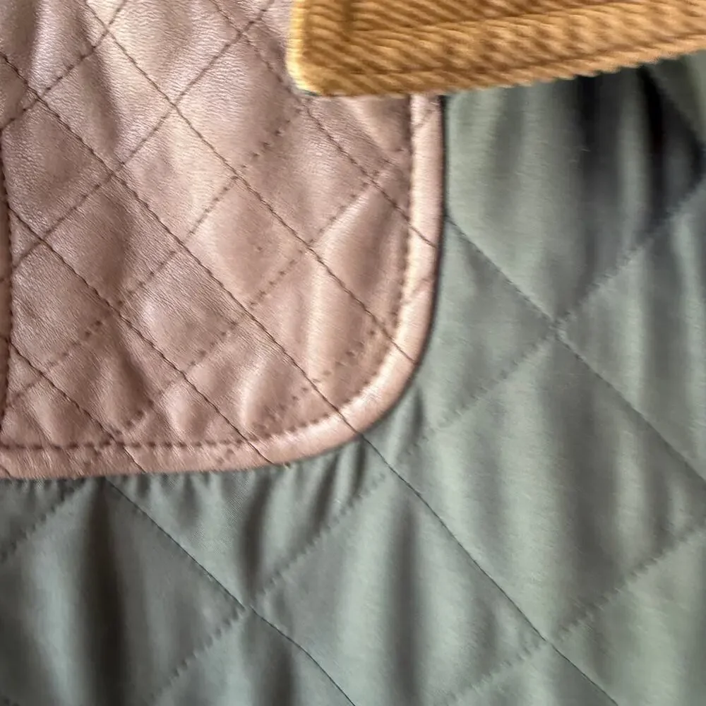 Ralph Lauren Olive Green Men’s Quilted Hunting jacket corduroy collar size L - Picture 4 of 12